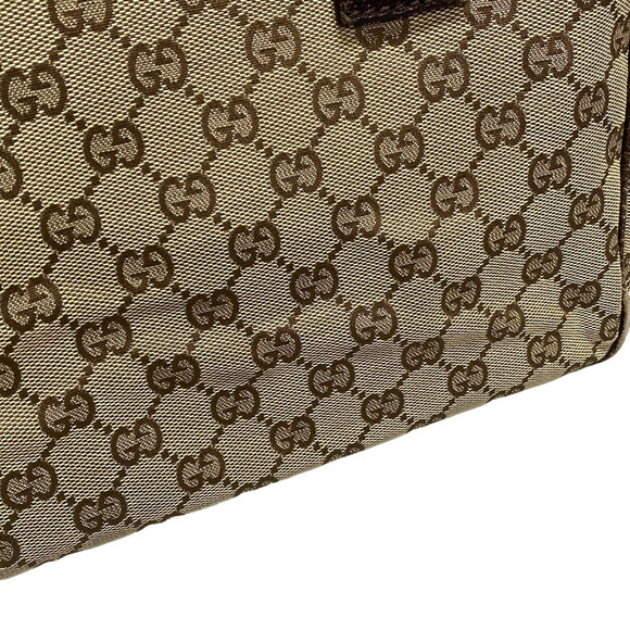 Auth Gucci Gg Beige Dark Brown Jacquard #156283G20B - Picture 9 of 11